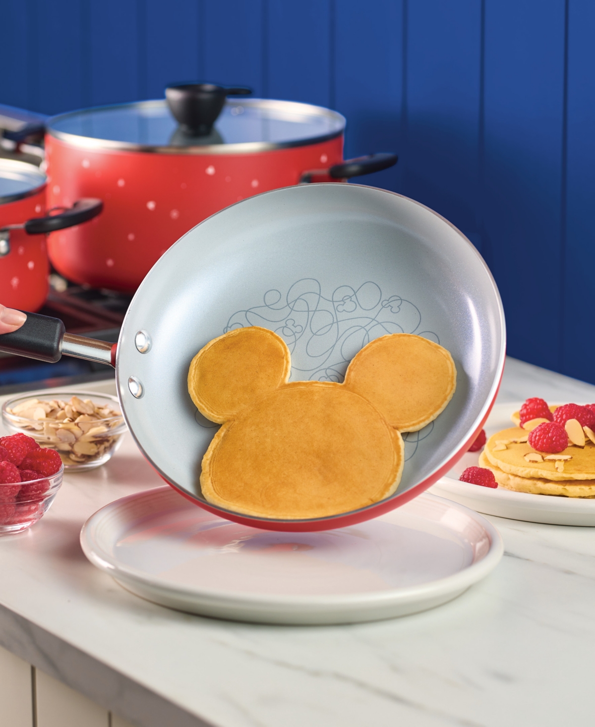 Farberware Disney 9.5" Ceramic Nonstick Frying Pan In Red