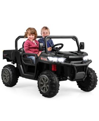 2-Seater Kids Ride On Dump Truck with Dump Bed and Shovel