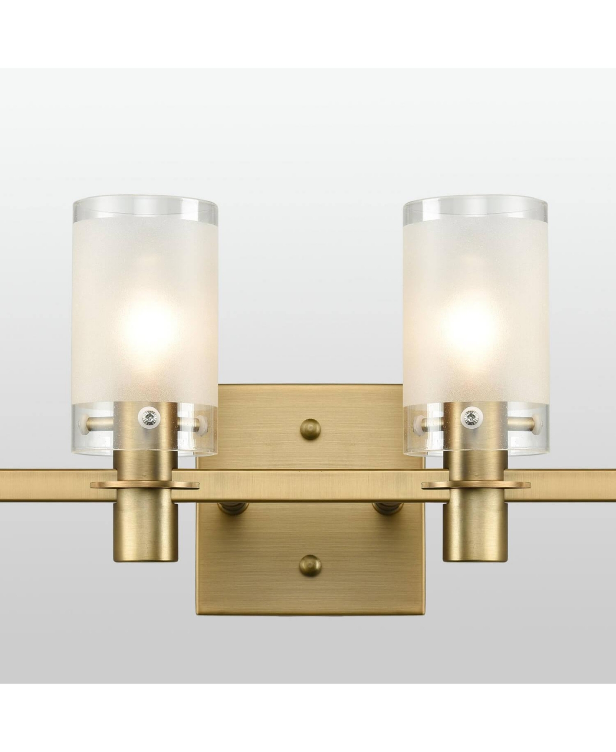 Moose ModernBathroom Vanity Lighting with Frosted Glass - 4 Light - Brass