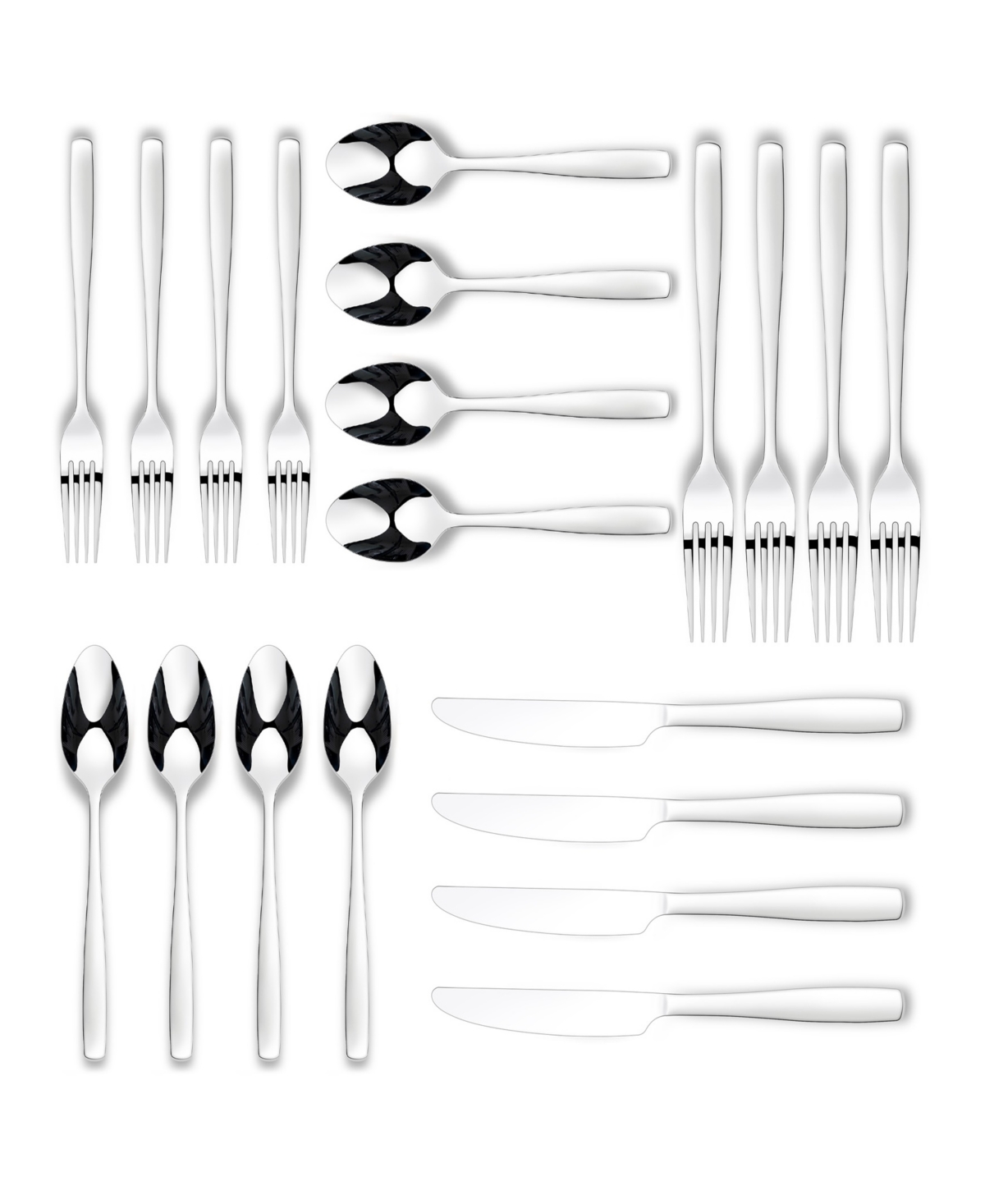 Ornative Eloise Service For 8 45 Piece Flatware Set In Silver