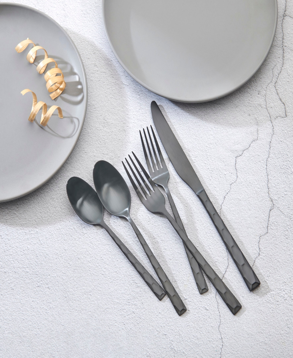 Ornative Rooney Service For 4 20 Piece Flatware Set In Black
