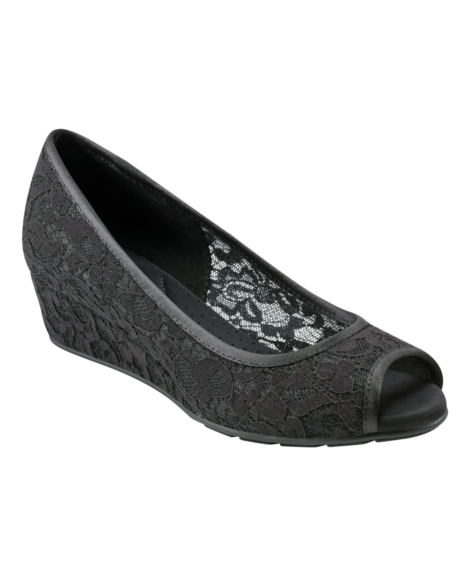 Women's Candra Low Wedge Peep Toe Dress Pumps