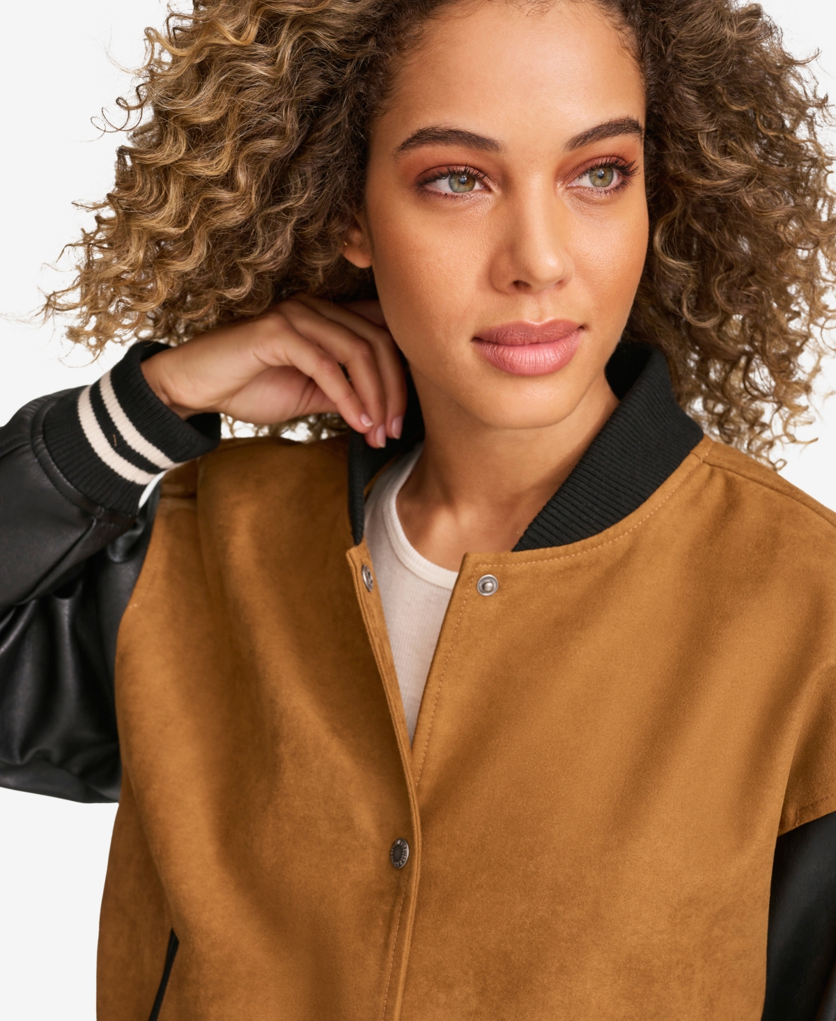 Levi's Women's Mixed Media Varsity Bomber Jacket