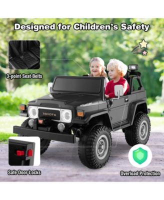 12V 2-Seat Licensed Kids Ride On Toyota FJ40 Car with 2.4G Remote Control