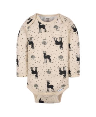 Baby Girls Deer Long Sleeve Onesies Bodysuits, 6-Pack