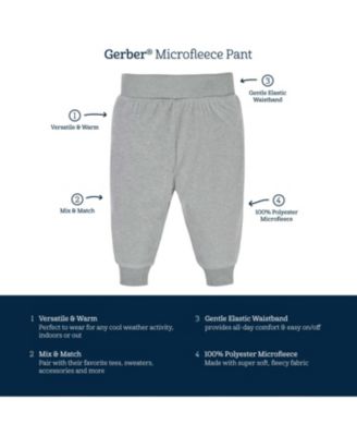 Baby Neutral Fleece Pants, 4-Pack