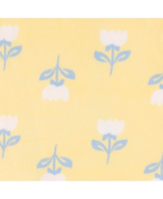 Baby Girls Footless Fleece Pajamas, 3-Pack