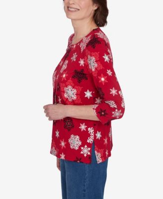 Petite Classic Snowflake Infused Top