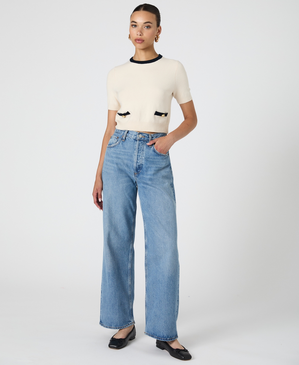 French Connection Women's Babysoft Short-Sleeve Top