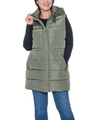 Plus Size Puffer Vest With Drawstring Waist