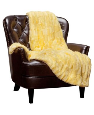 Premium Fuzzy Faux Fur Microfiber Polyester Reversible Throw Blanket, Throw