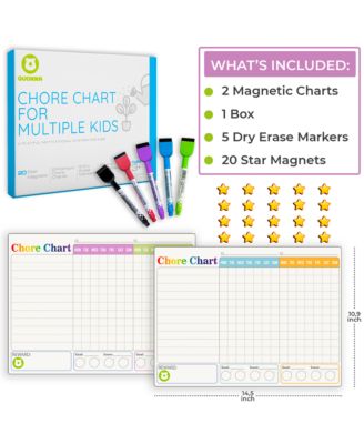 Magnetic Chore Chart for Adults and Multiple Kids
