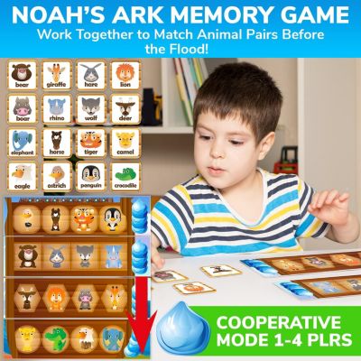 2X Set Bible Games for Kids 4-6 - Bible Bingo, Noah Ark Toy