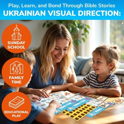 2X Set Bible Games for Kids 4-6 - Bible Bingo, Noah Ark Toy