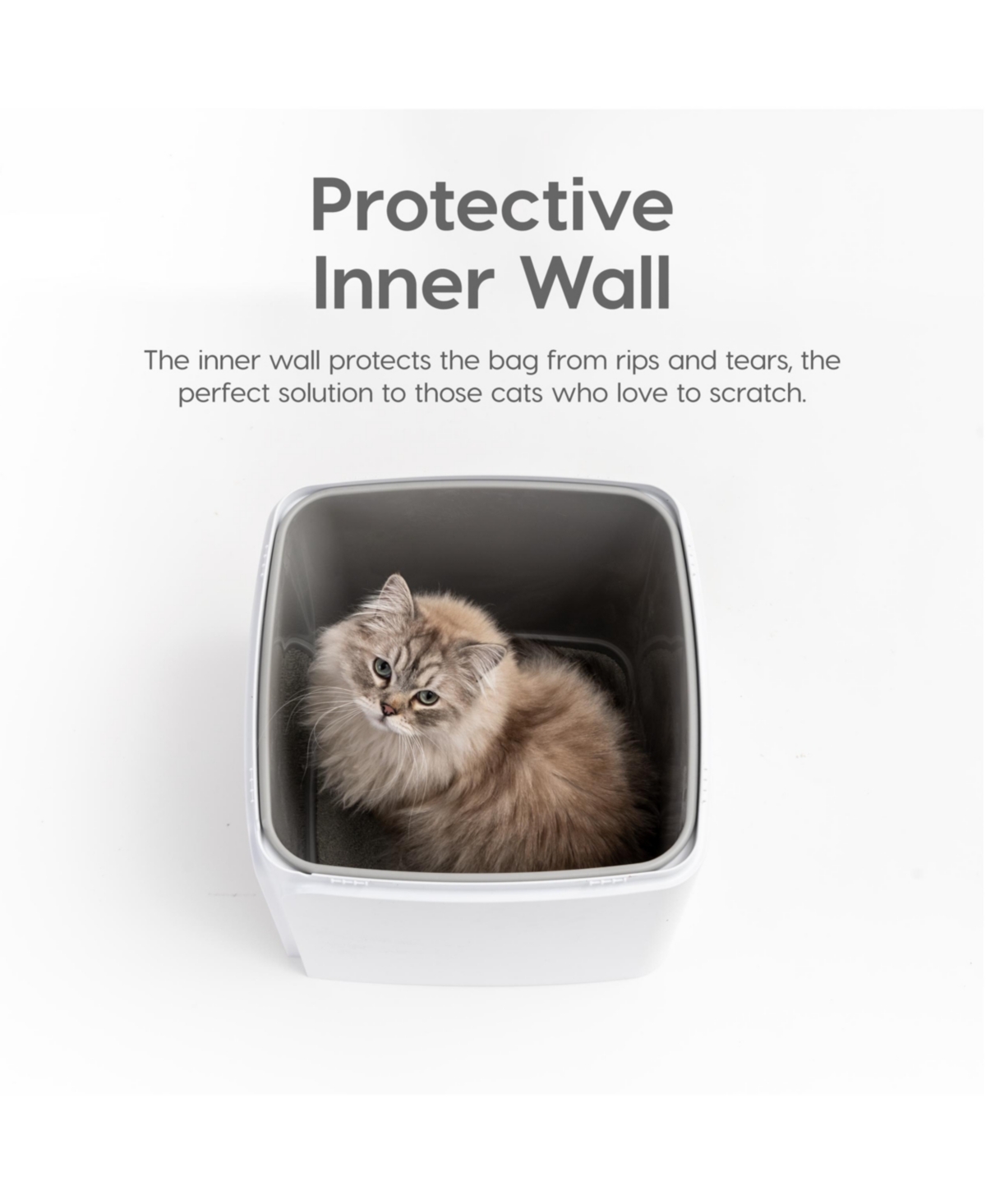 Iris Usa Premium Top Entry Cat Litter Box Litter Particle Catching Cover and Privacy Walls with Scoop,- White
