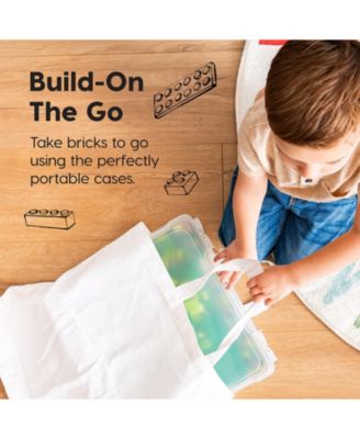 USA Fits 12" x 12" Paper 3-Tier Scrapbook Storage Unit with Organizer Top for Building Blocks Lego Papers, White/Clear