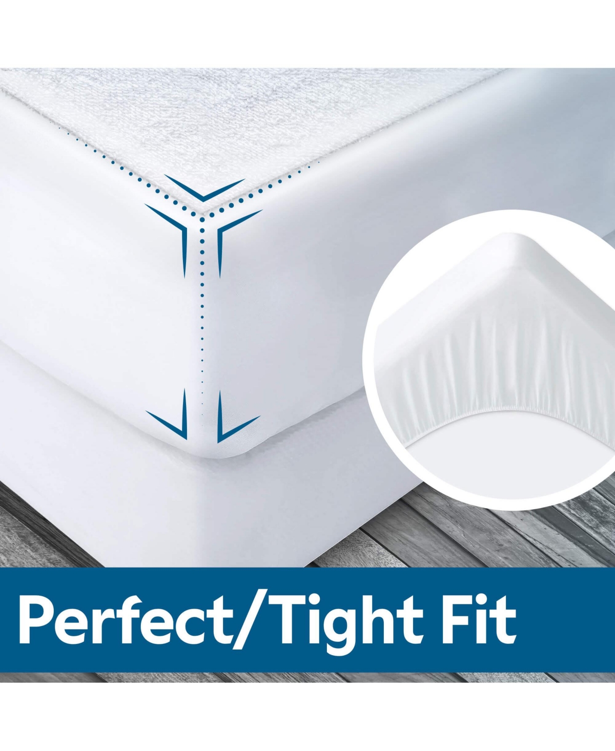 Guardmax Mattress Protector Fitted Sheet - Terry Cotton Waterproof Mattress Protector- Soft & Comfortable Mattress Cover with 13 Inch Deep Pocket