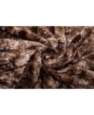 Premium Wolf Faux Fur Soft Fuzzy Sherpa & Minky Blanket, Twin