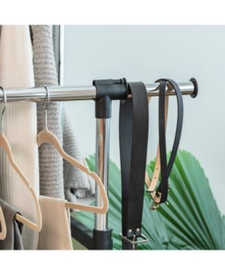 Adjustable and Extendable Double-Rod Clothes Garment Rack
