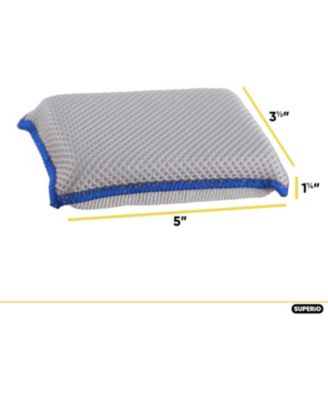 Microfiber Kitchen Dishwashing Sponges, 3-Pack Scrubbing Sponges