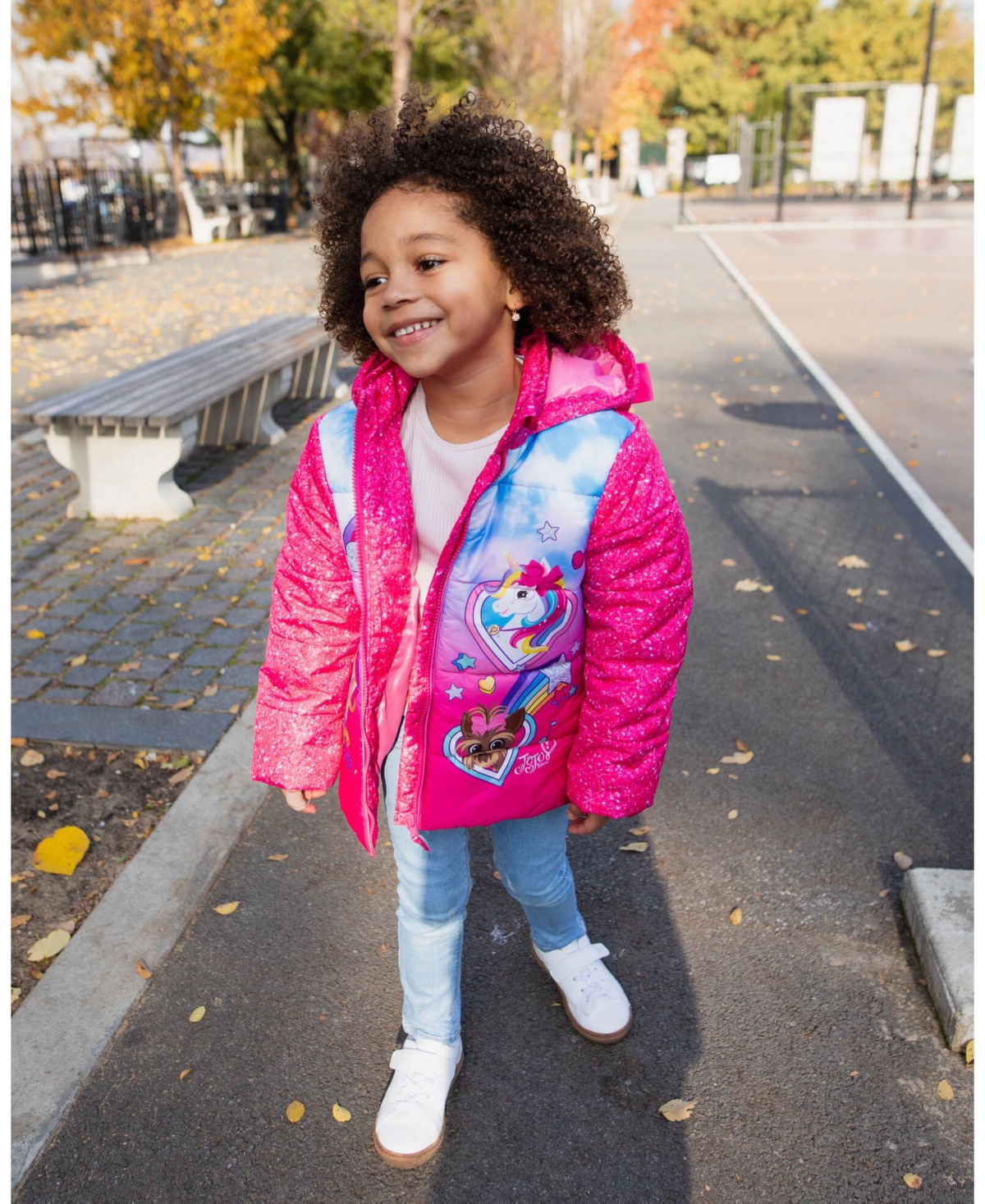 Jojo Siwa Little Girls Winter Coat Puffer Jacket