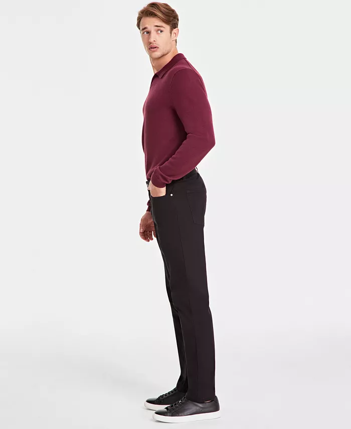 Men's Five-Pocket Straight-Fit Twill Pants - thumbnail 3