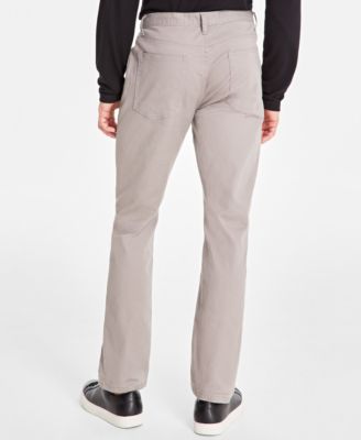 Men's Five-Pocket Straight-Fit Twill Pants, Created for Macy's 