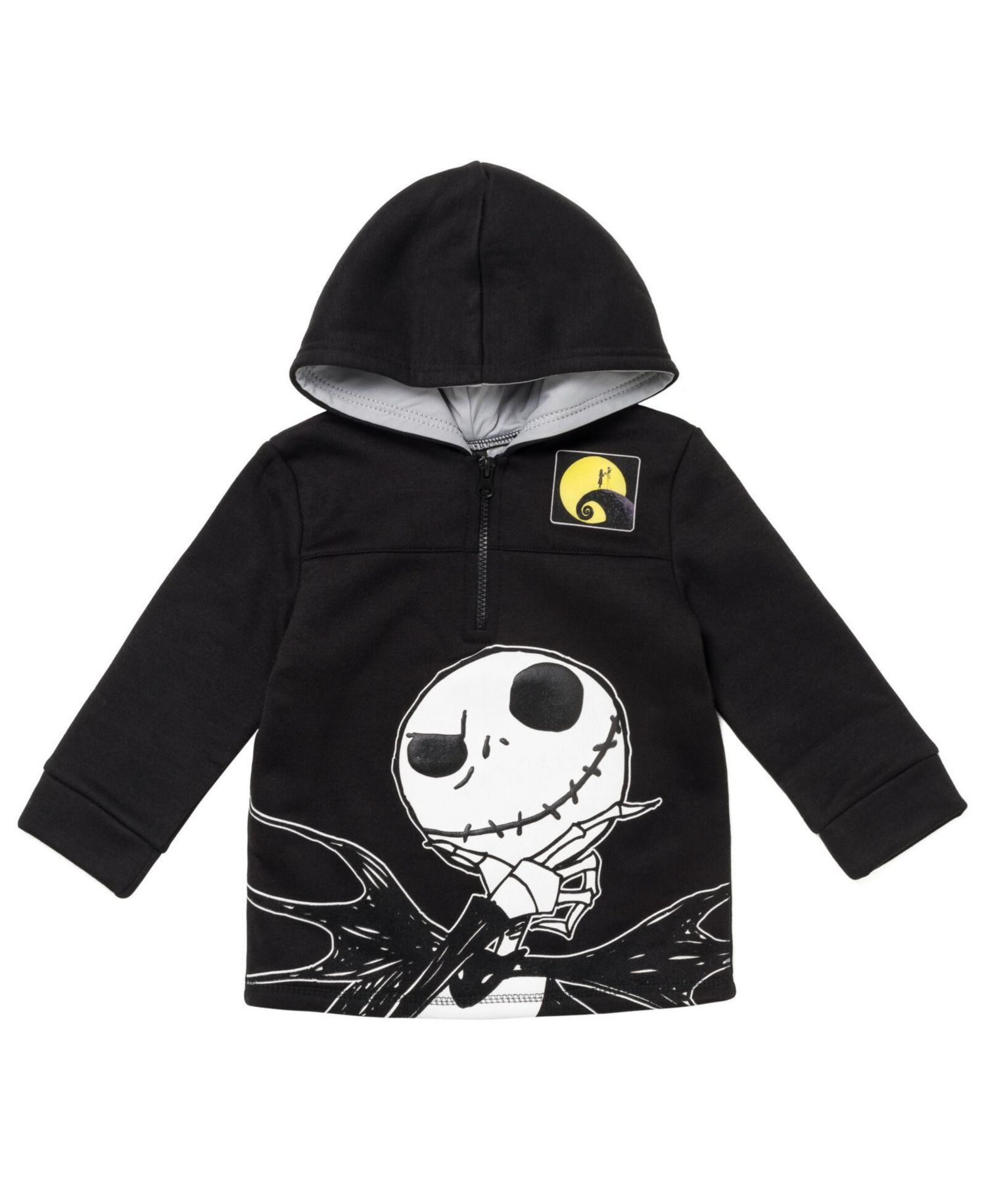Toddler Boys Nightmare Before Christmas Jack Skellington Oogie Boogie Sally Fleece Quarter Zip Hoodie to