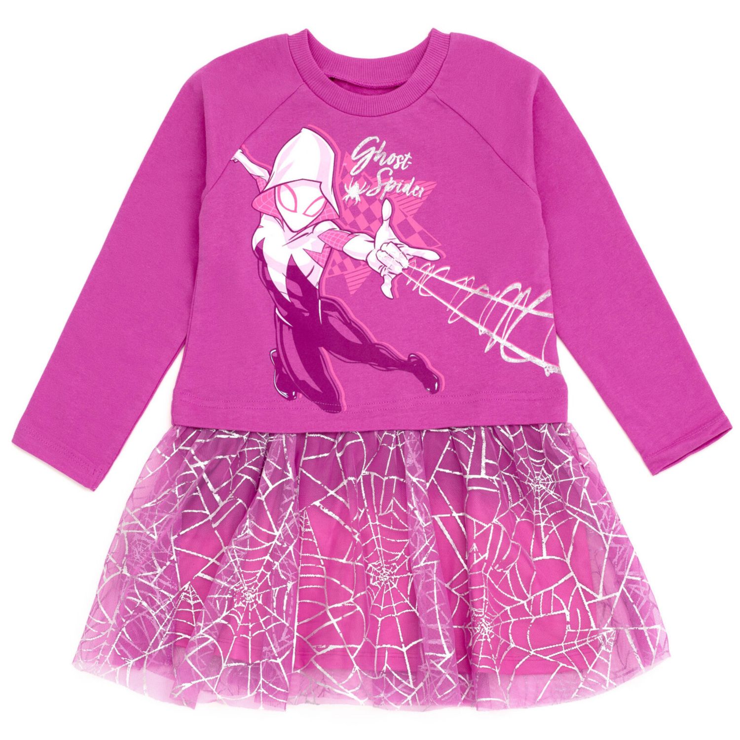 Girls Spider-Gwen Ghost Spider French Terry Dress to