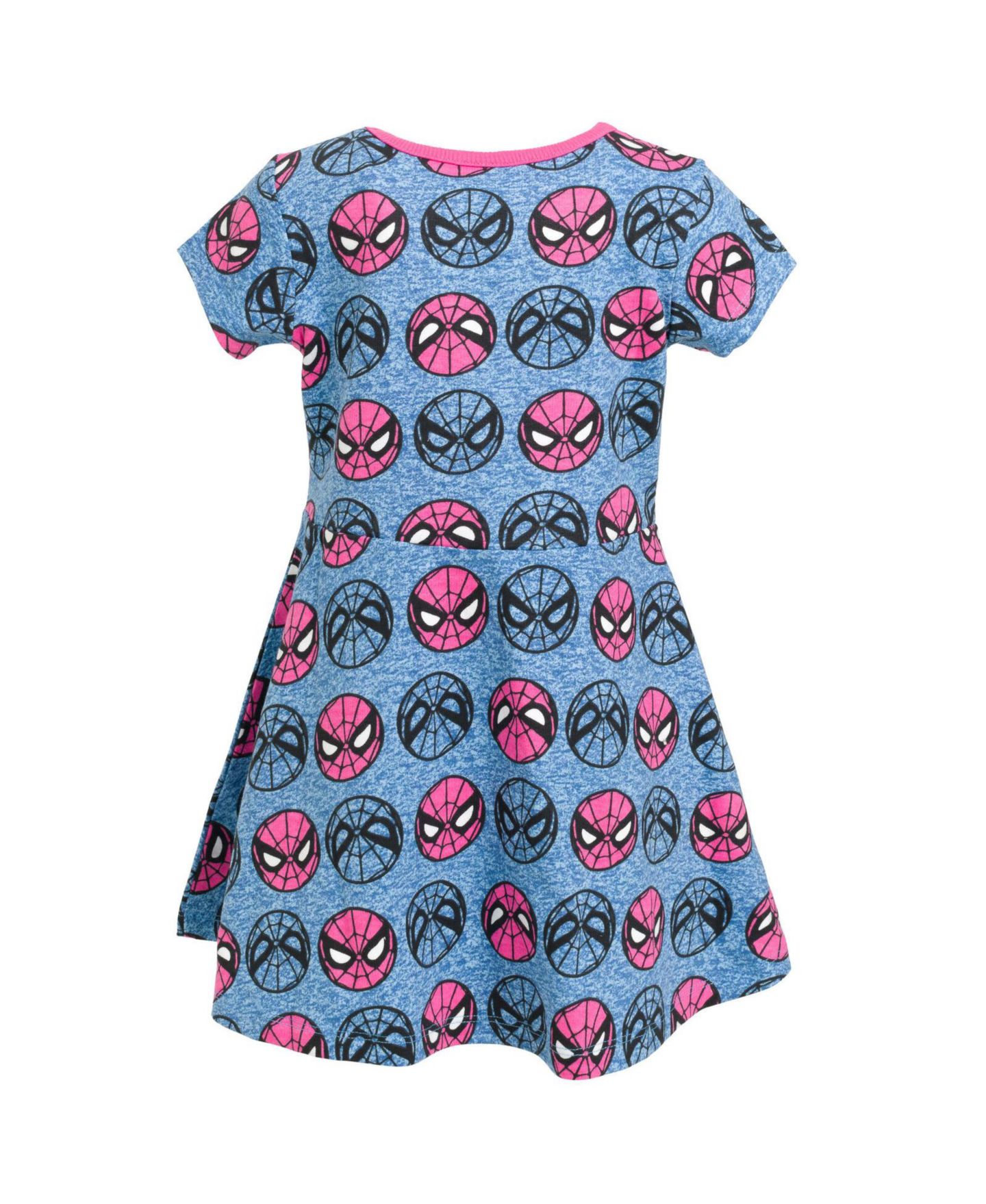 Платье Spider-Man Marvel Spider-Girl French Terry Skater Dress to для девочек, цвет: Синий — фото 5