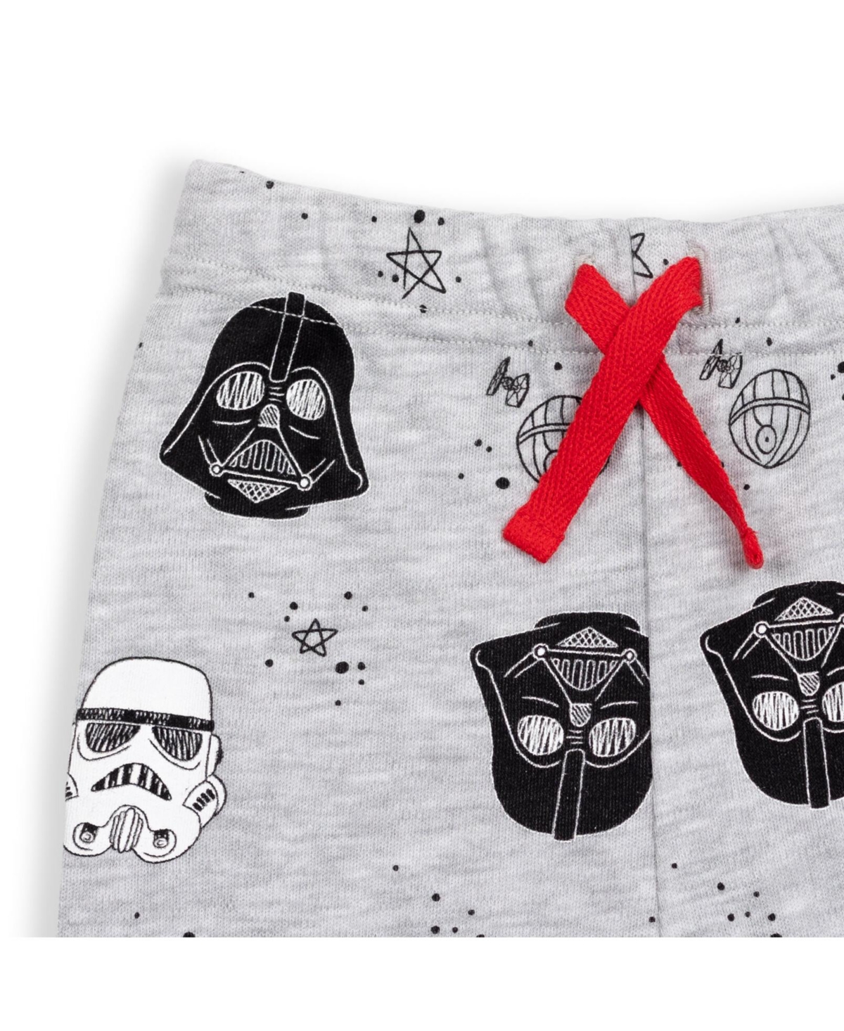 Starwars Baby Boys Star Wars BabyStormtrooper C-3PO Chewbacca R2-D2 Baby Yoda 2 Pack Jogger Pants Newborn to - Darth vader, red / gray