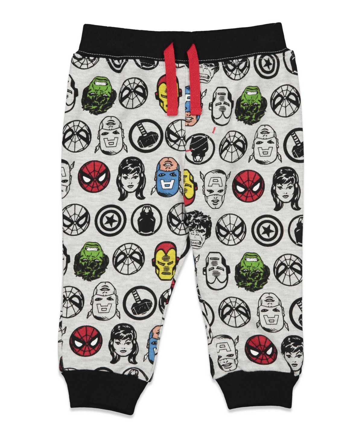 Marvel Baby Boys Baby Avengers HulkPanther Captain America 2 Pack Pants Newborn to -/ light grey