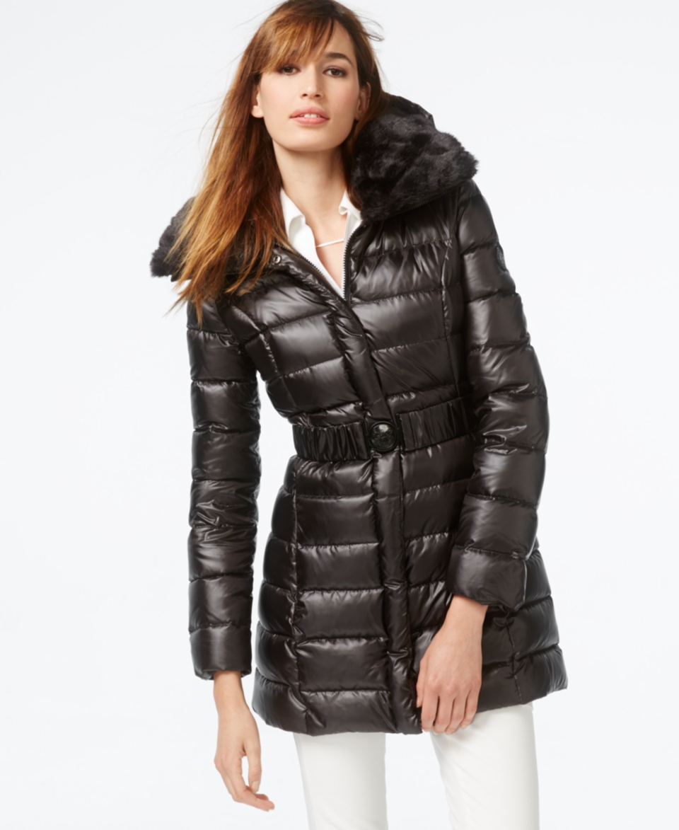 Dawn Levy 2 Gabby Faux Fur Trim Down Puffer Coat   Coats   Women