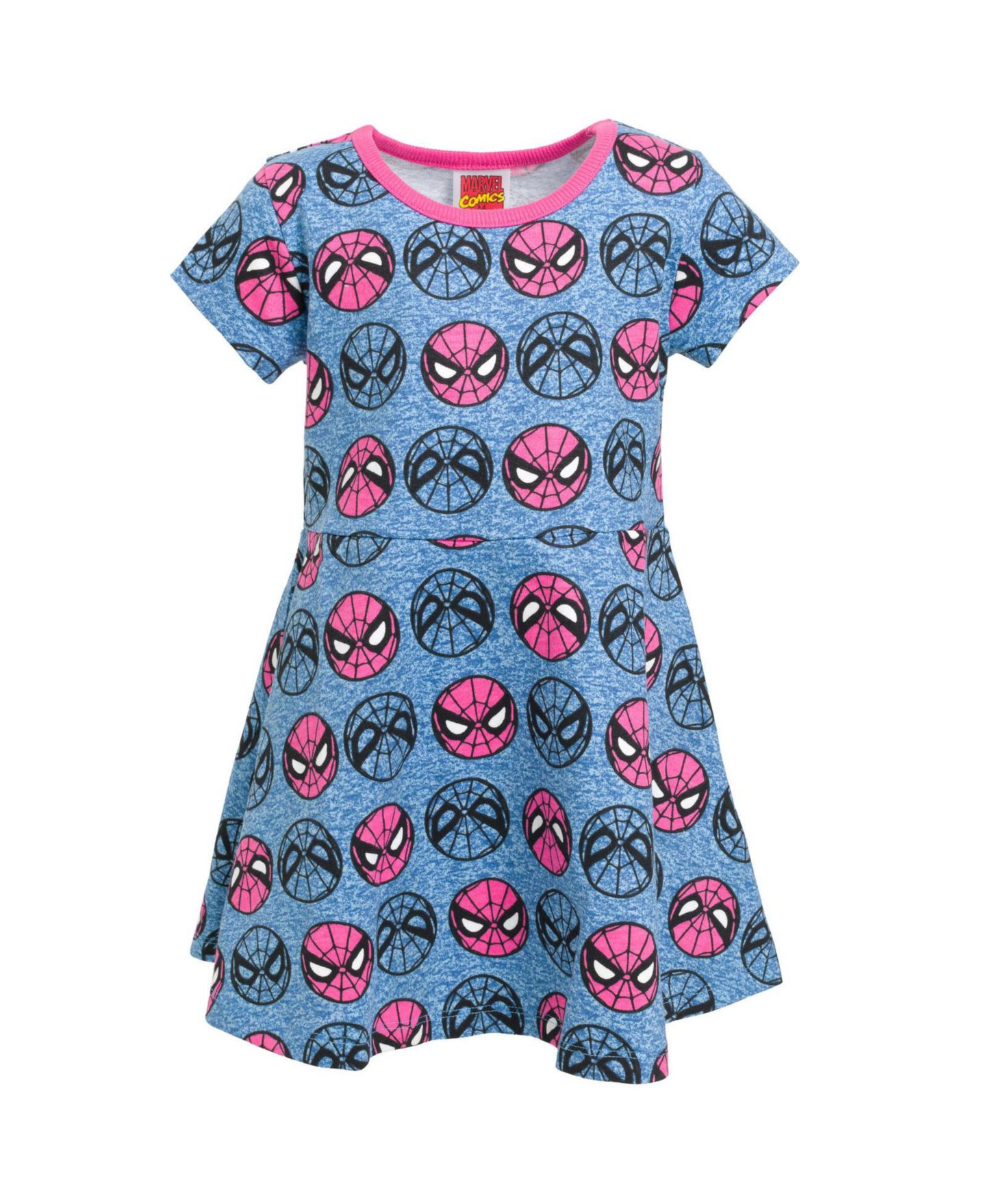 Платье Marvel Spider-Man Spider-Girl French Terry Skater Dress to для девочек-малышей, цвет: Синий — фото 1