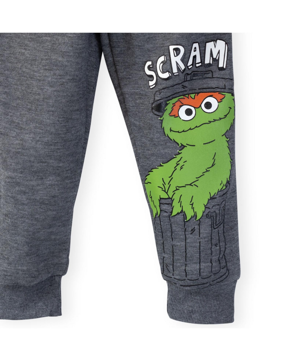Sesame Street Little Boys Elmo Cookie Monster Oscar the Grouch Fleece 3 Pack Pants to -/gray /red