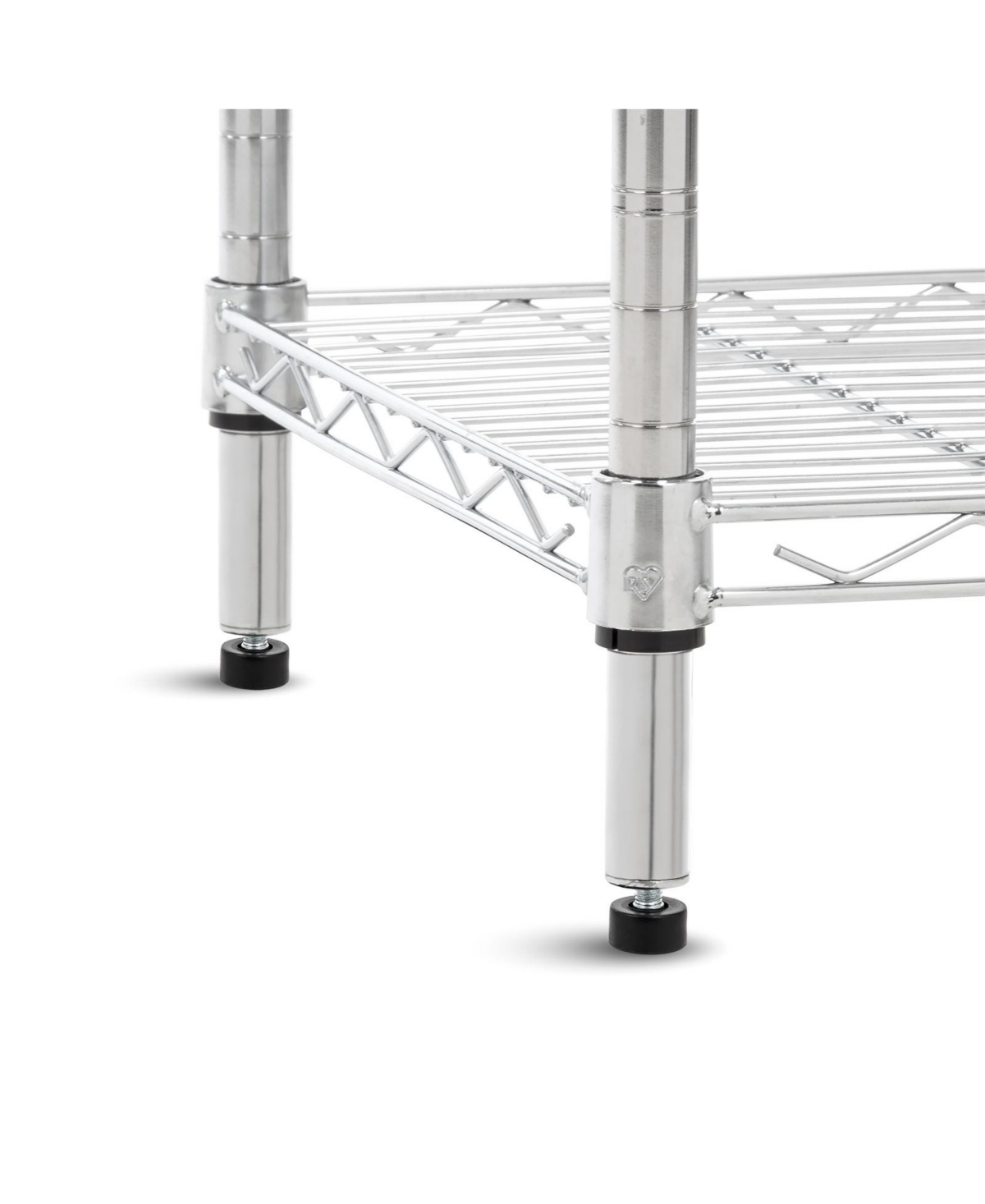 Iris Usa 4 Tier Heavy Duty Steel Wire Storage Shelving with Removable Casters Up to 1200lbs Loading Capacity,- Silver