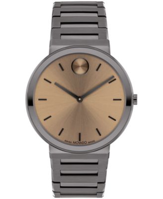 Movado Gold and Gray Watch Movado Bold Silver Chronograph Dial Gold Plated Men main image 4