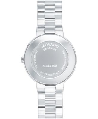 Women's Sapphire Swiss Quartz Stainless Steel Diamond Accent Watch 28mm