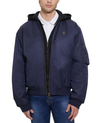 Guess bomber jacket with hood on sale