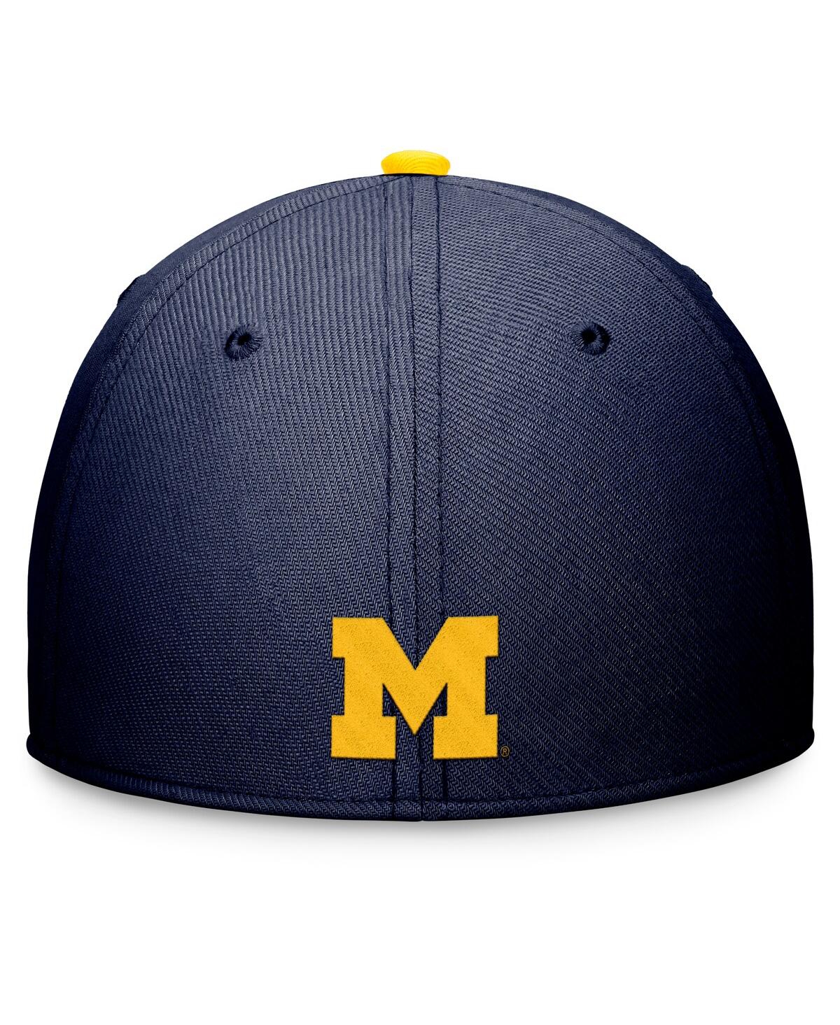 Jordan Men's Navy Michigan Wolverines Primetime Swoosh Flex Hat In Navy