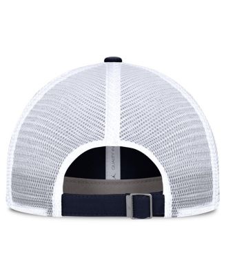 Men's Navy/White Michigan Wolverines Primetime Club Trucker Adjustable Hat