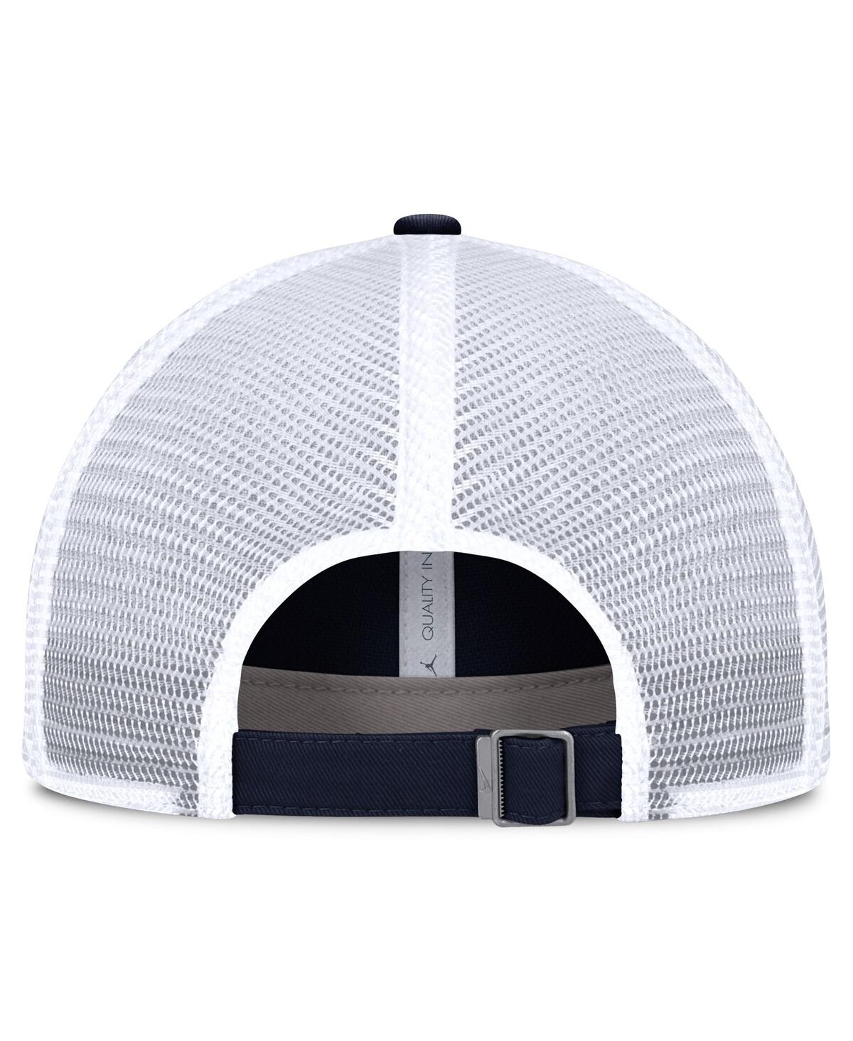 JORDAN MEN'S NAVY/WHITE MICHIGAN WOLVERINES PRIMETIME CLUB TRUCKER ADJUSTABLE HAT 