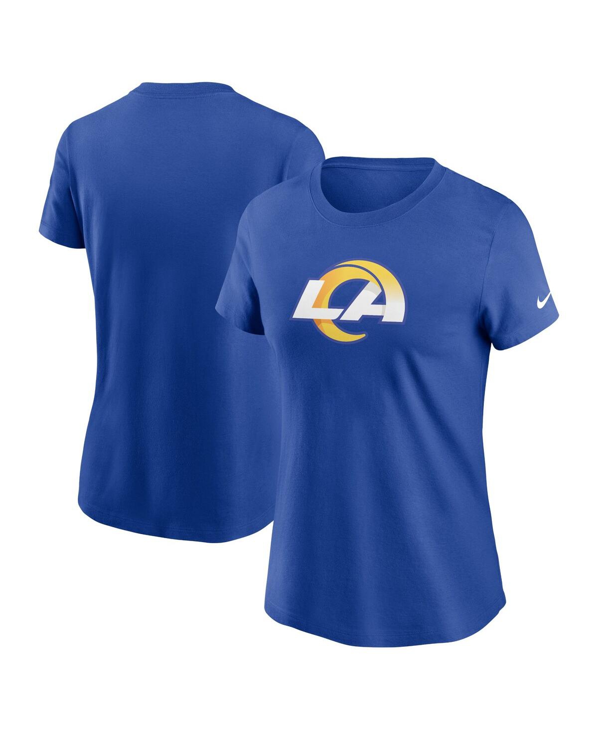 Nike Women's Royal Los Angeles Rams Primary Logo T-shirt In Royal