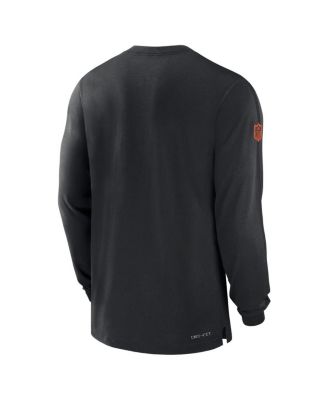 Men's Black Cincinnati Bengals Sideline Player Performance Long Sleeve T-Shirt
