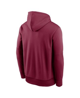 Men's Garnet Florida State Seminoles Football Icon Performance Fleece Pullover Hoodie