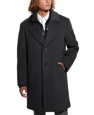 GUESS Men s Wool Blend Coat with Removable Quilted Bib Macy s