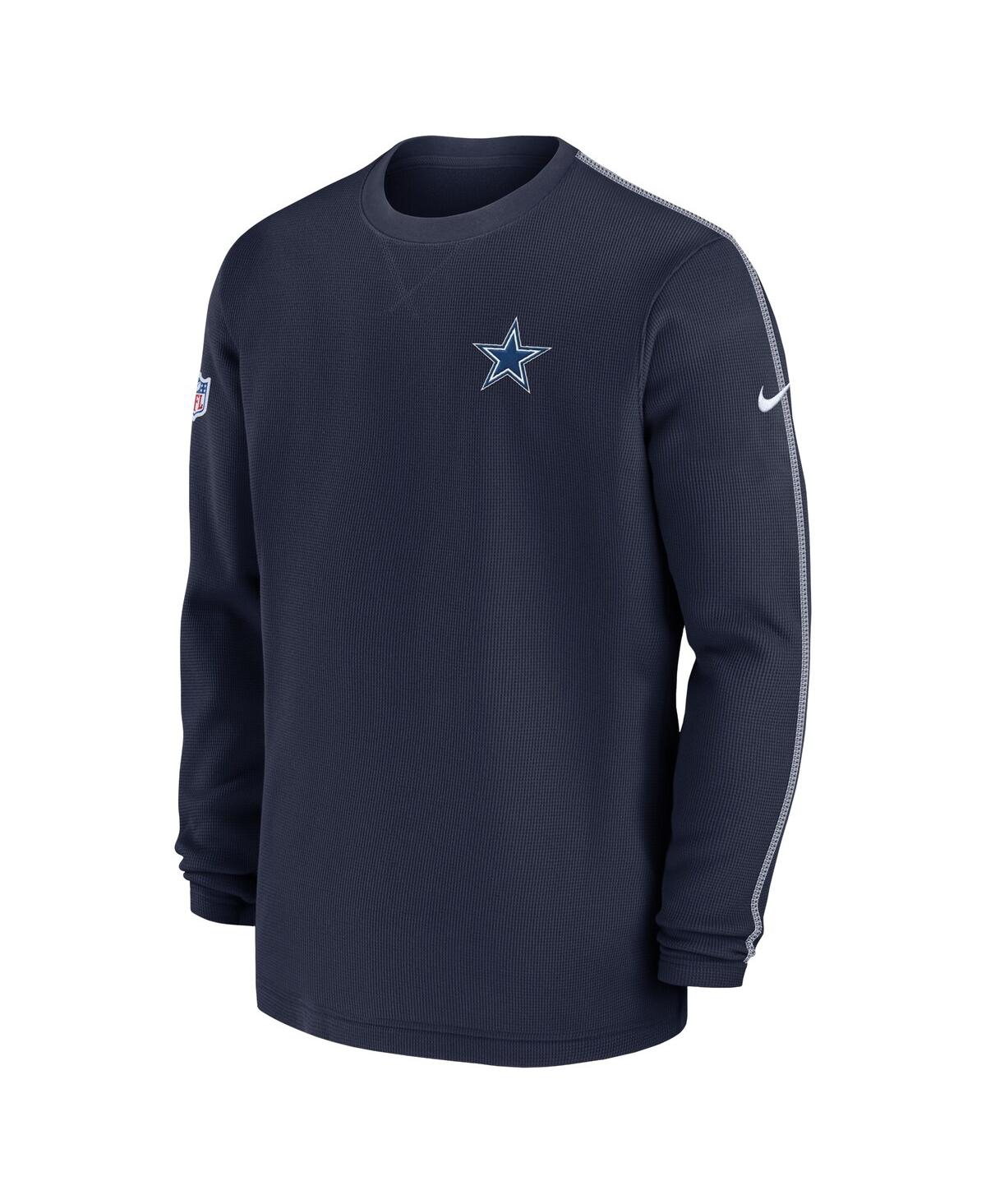 Nike Men'sDallas Cowboys 2024/25 Sideline Coach Long Sleeve Top - Navy, White
