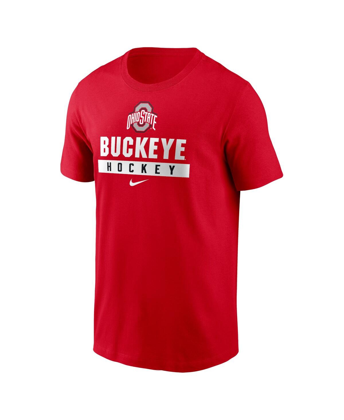 Nike Men'sOhio State Buckeyes Ice Hockey Sport Drop T-Shirt - Scarlet