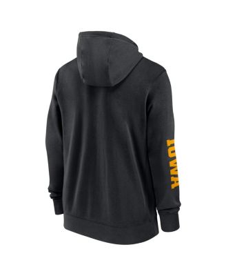 Men's Black Iowa Hawkeyes 2024 Sideline Full-Zip Hoodie