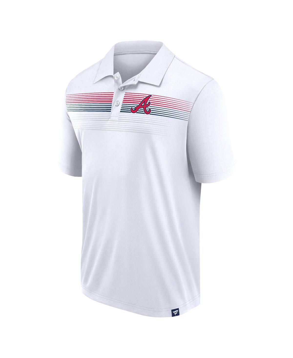 Fanatics Men'sAtlanta Braves Victory For Us Interlock Polo - White, Navy